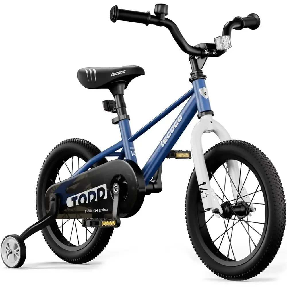 Children's Bikes with Training Wheels, 14-18 Inch, Pedal Brakes, Handbrake, and Kickstand in Multiple Colors