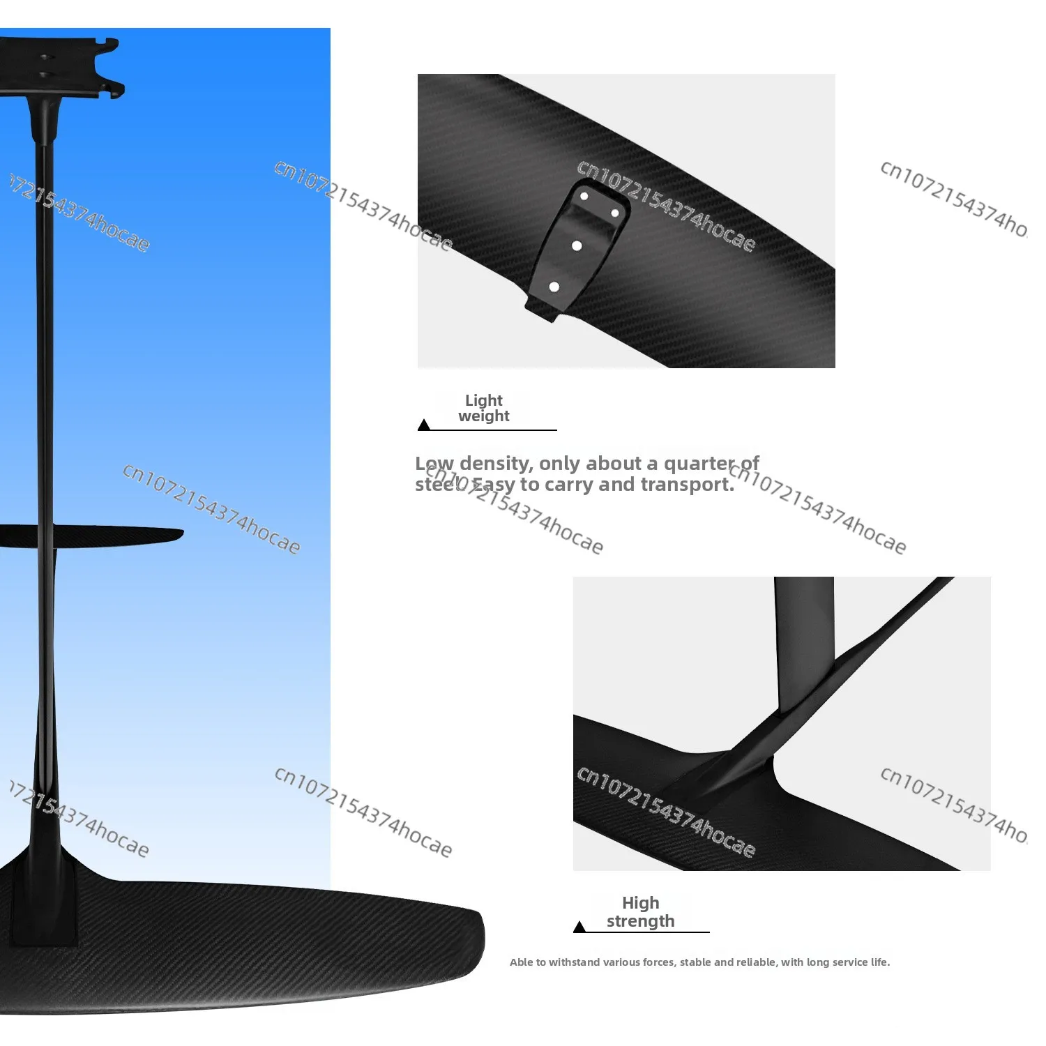 Factory Direct 2026 Top Sport acquatici da surf all'aperto, fibra di carbonio GY-HPS 930 1179spcm Piedi Idroptè non alimentato