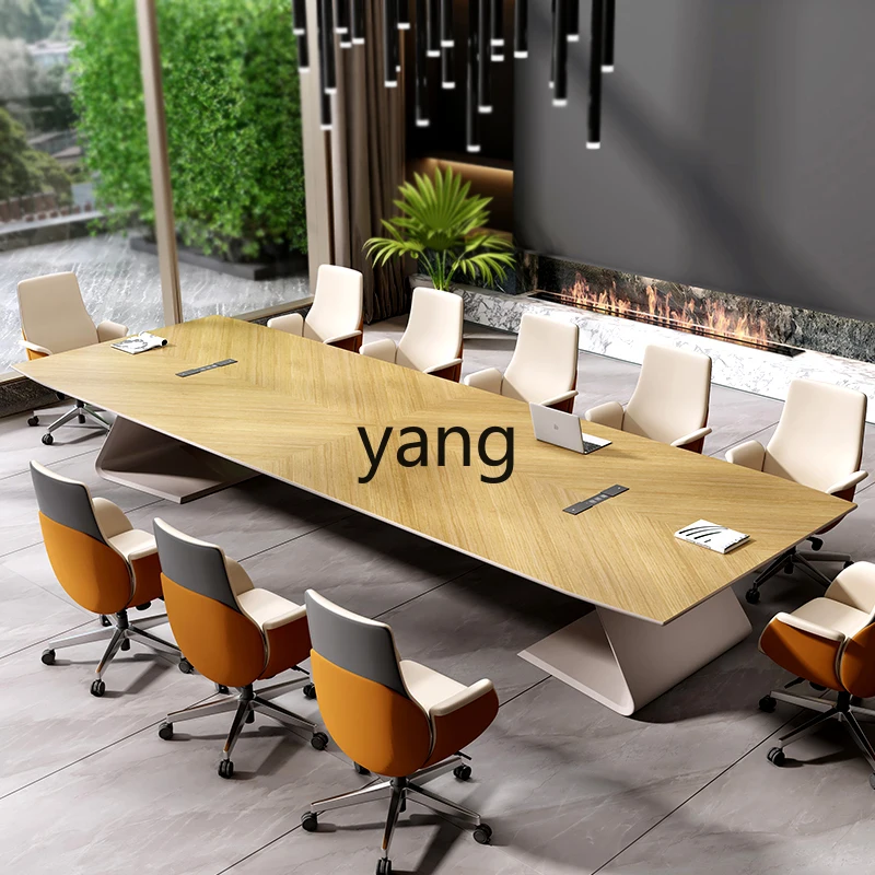 XYY oak conference table simple modern high-end conference room meeting table and chairs