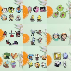 Cartoon Anime 3-7PCS/SET Brooch Character Ornaments Pendant Creative Anti-travelling Ornaments Metal Badge To Send Friends Gift