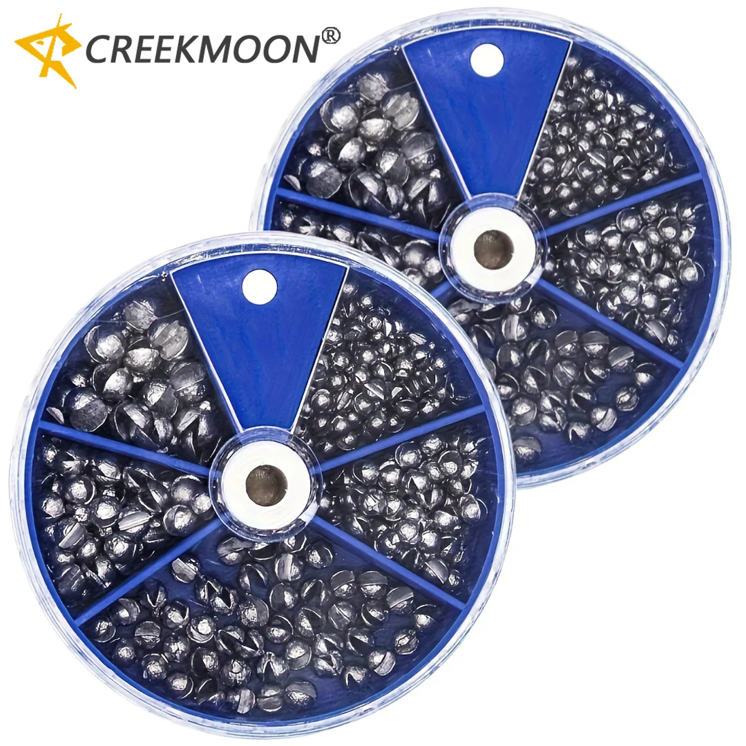 205/106pcs Fishing Weights Sinkers Kit Lead Split Shot Fishing Line Sinkers 5 Sizes Removable Adjustable Pure Lead Accessories