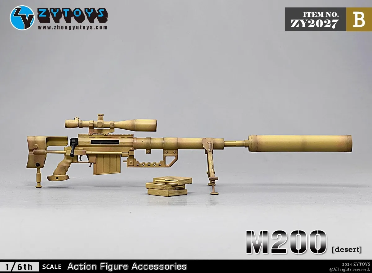 ZYTOYS ZY2027 1/6 兵士アクセサリープラスチック M200 スナイパーライフル 21 センチメートルフィット 12 インチアクションフィギュア模型玩具在庫あり