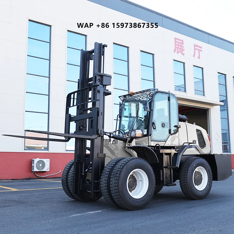 

Powston Chinese Four Wheel 3.0-4.0 Ton Fork Lift All-Terrain Mini Small off Road Forklift with 4M Lifting Height