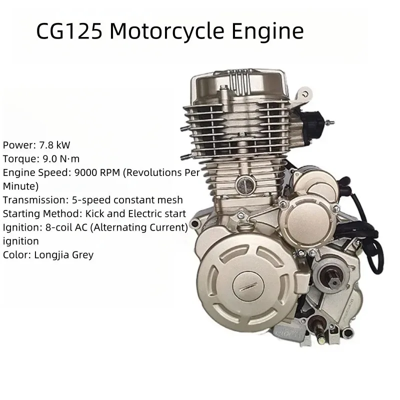 Factory Hot Selling 200cc 250cc Engine  Motorcycle Bicycle Engine Air-Cooled CG200cc 250cc Motorcycle Engine