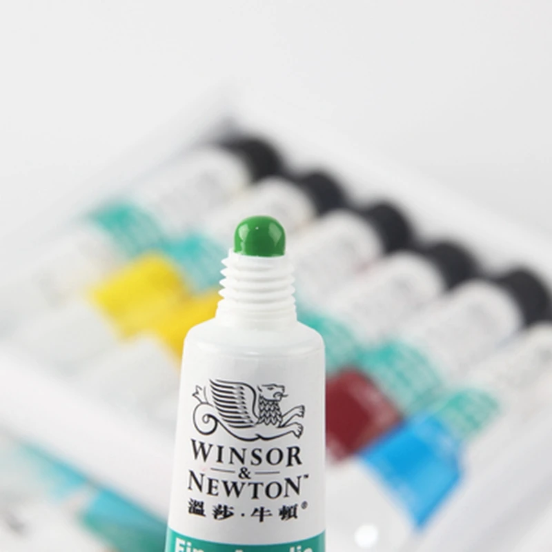 WINSOR&NEWTON 12/18/24 Colors Professional Acrylic Paints Set 10ml Hand Painted Wall Painting Textile Paint Brightly Colored