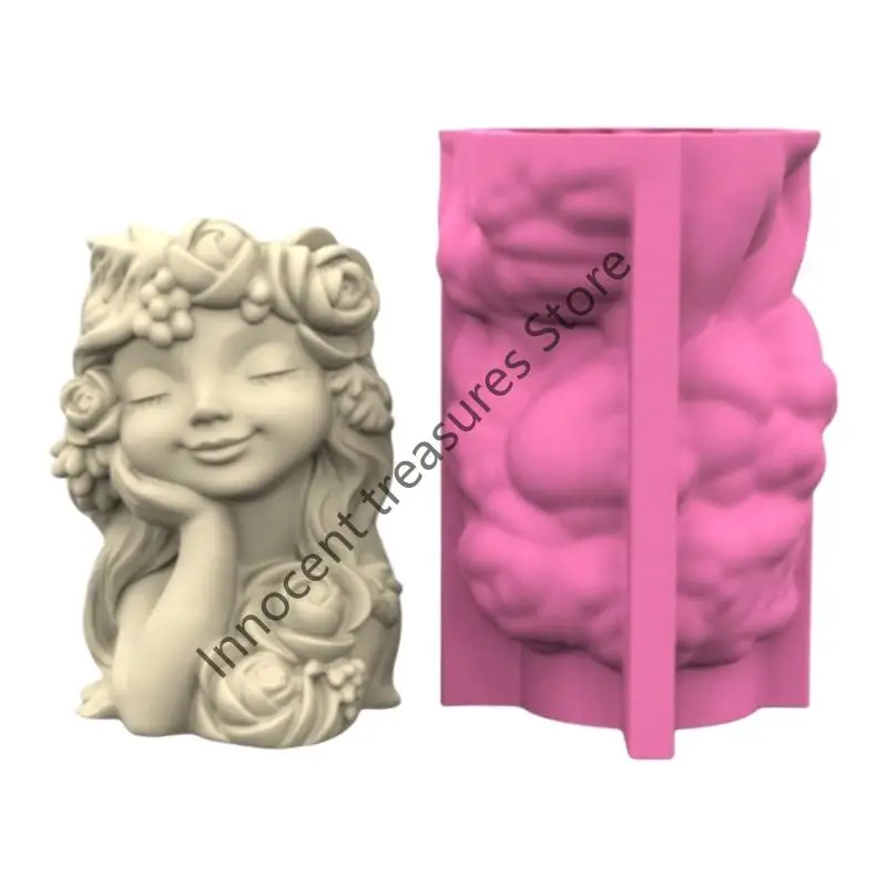 

3XUA Multi Use Silicone Flower Pot Mold Creative Gardening Tool Customizable Design Accessory