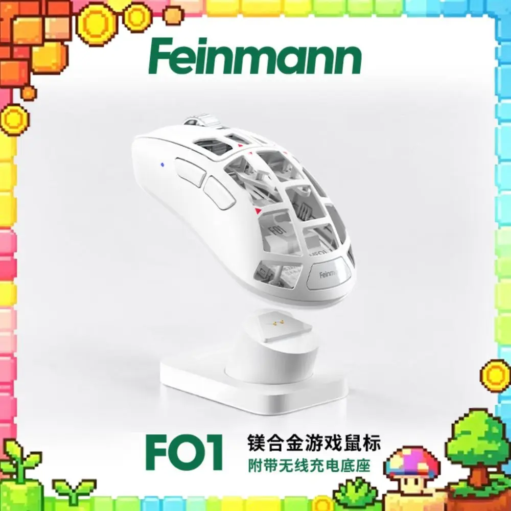 Pulsar Feinmann F01 Wireless Gaming Mouse Magnesium Alloy 46g 32K DPI 8000Hz Polling Wireless Charging Dock Optical Switches
