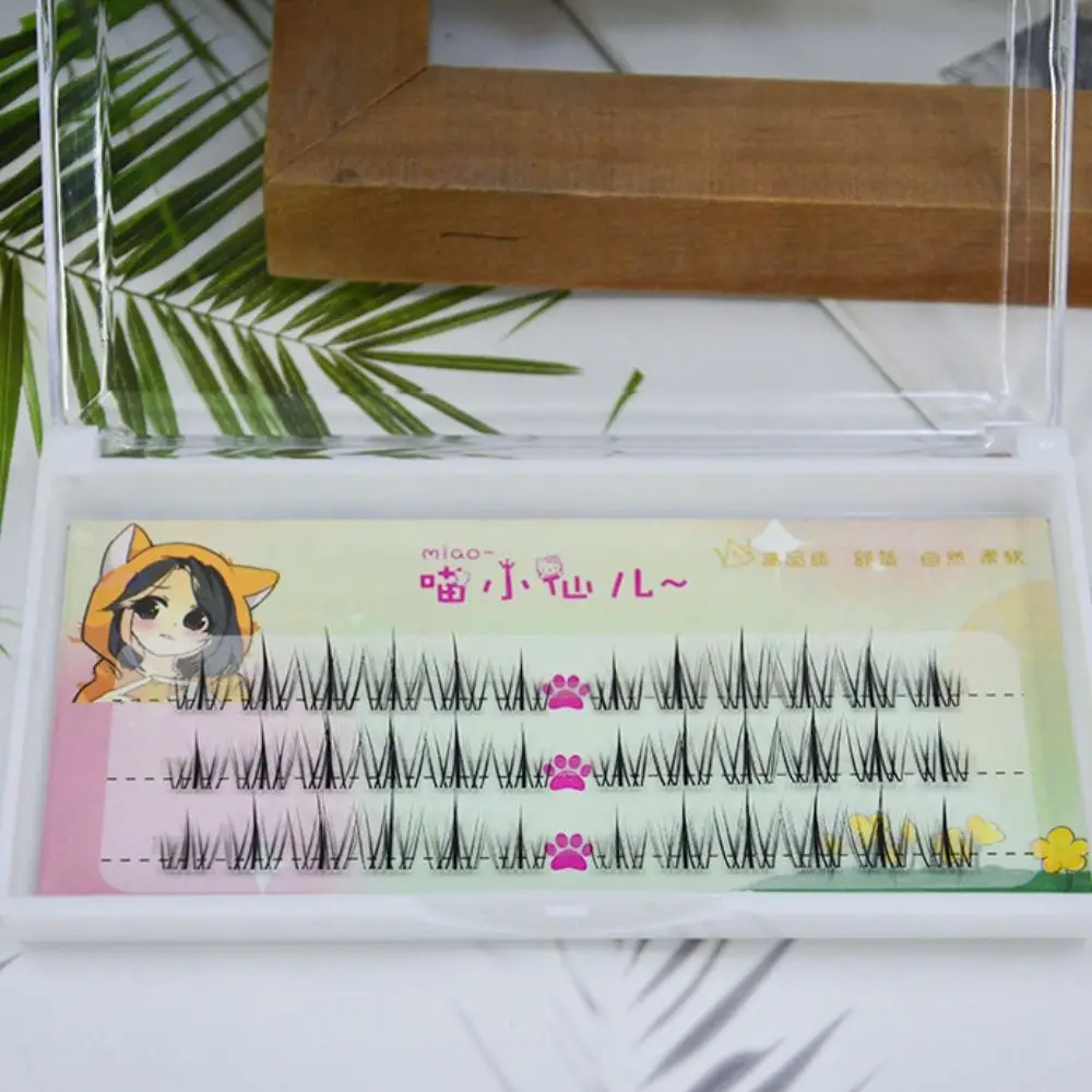 30/50 clusters individuais cluster cílios diy maquiagem fofo cílios postiços de longa duração doce segmentado cílios pacotes