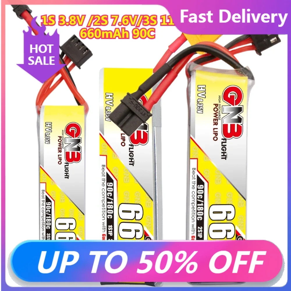 2026 New 660mAh 90C 1S 3.8V/2S 7.6V/3S 11.4V Lipo Battery with XT30 Plug for Aircraft Model Drone FPV Lithium BatteryFast Delive