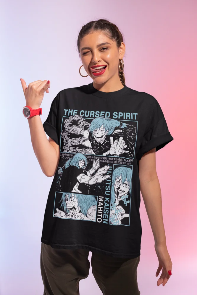 Anime Jujutsu Kaisen Mahito Curse Short Sleeve T-Shirt Soft Shirt