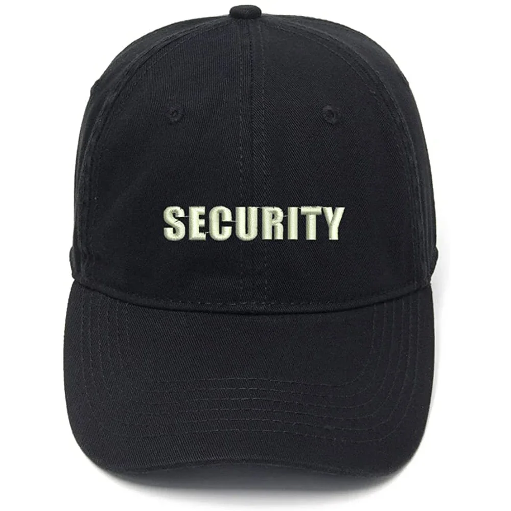 

Lyprerazy Men's Baseball Cap Security Officer Guard Embroidery Hat Cotton Embroidered Casual Baseball Caps