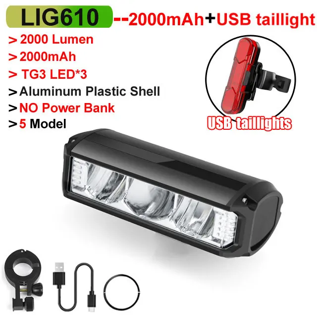 Newboler Fiets Licht Voor 10000Mah Fiets Licht 6000Lumen Waterdichte Zaklamp Usb Opladen Mtb Road Fietsen Lamp Accessoires