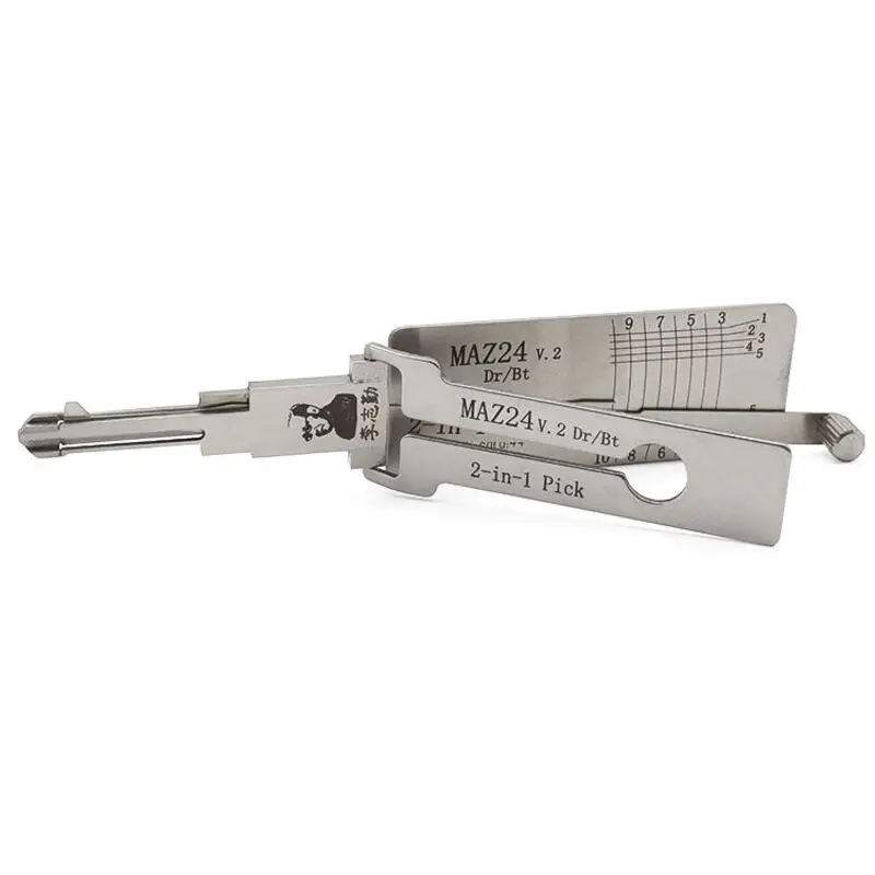 Lishi MAZ24 V.2 2 in 1 Locksmith Tool Lock Pick & Decoder Flat Milling for Mazda 2/3/5/6/8 Models