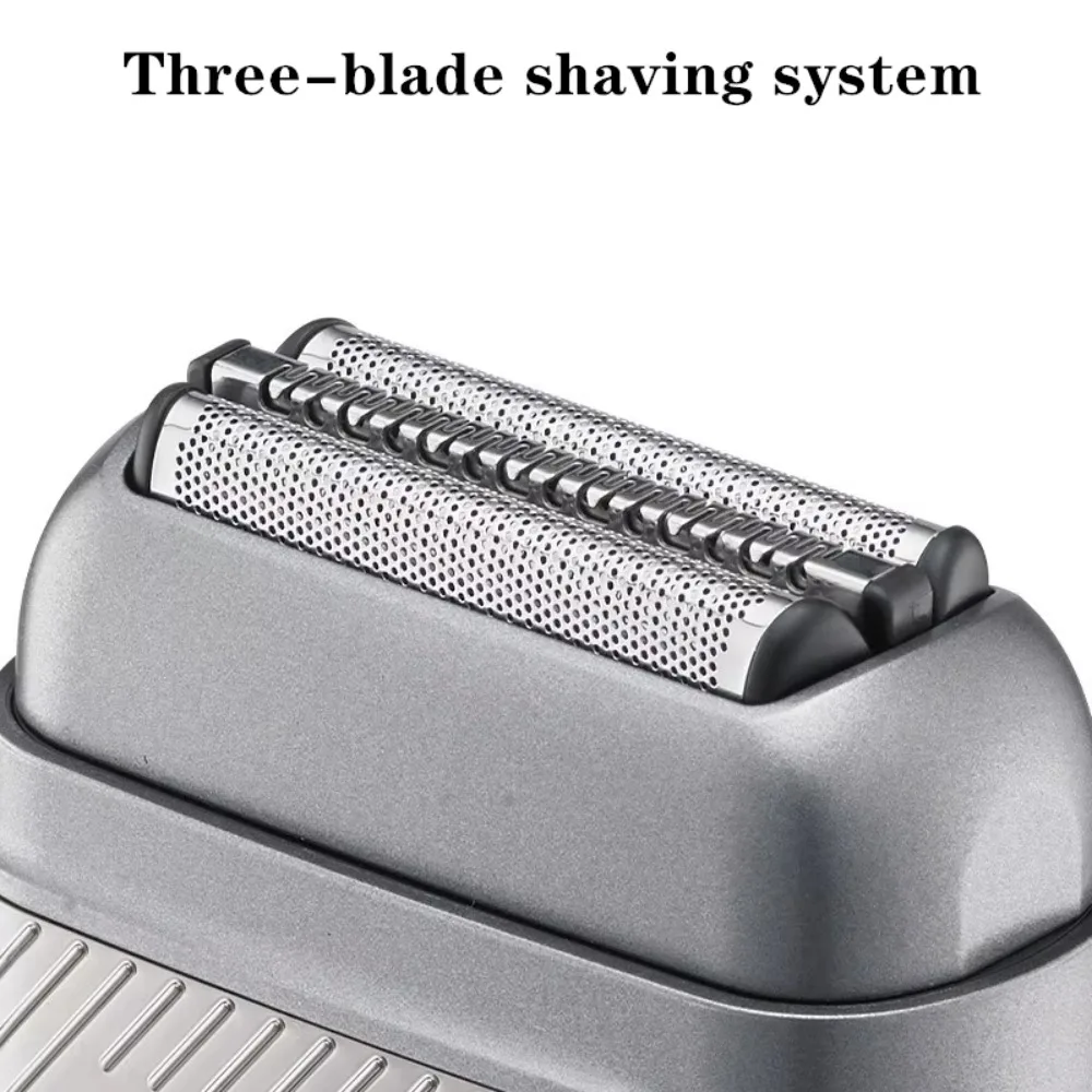3 Blades LED Display, Mini Portable Electric Travel Shaver, USB Rechargeable Foil Shaver for Men, Cordless