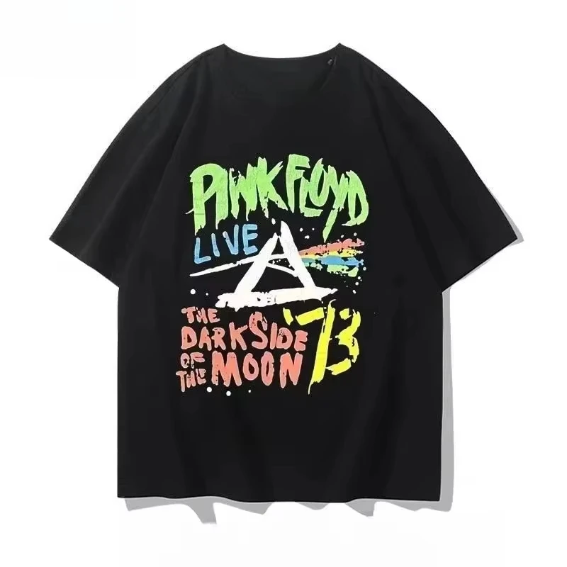 Pink Floyd Graphic Print T-Shirt, British Rock Band Pure Cotton Short Sleeve Unisex Fashion Casual Women And Men T-shirt