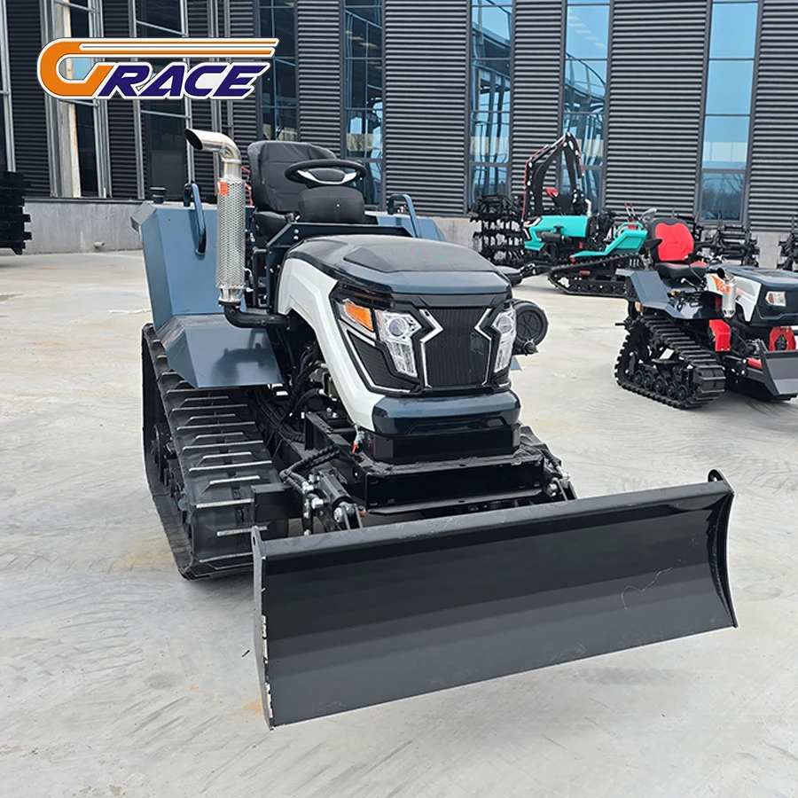 80HP 100HP 120HP جرافة هيدروليكية جرار زاحف متعدد الوظائف مع حفارة لمزرعة الزراعة الدفيئة #1