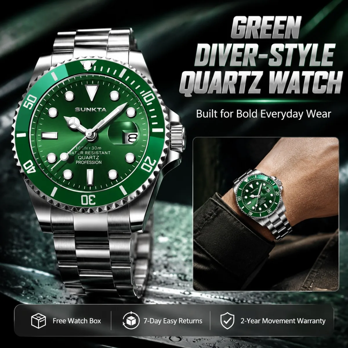 2026 SUNKTA Top Brand Luxury Men Watch Fashion Quartz Watch Mens All Steel Business Waterproof Sport Watch Relogio Masculino