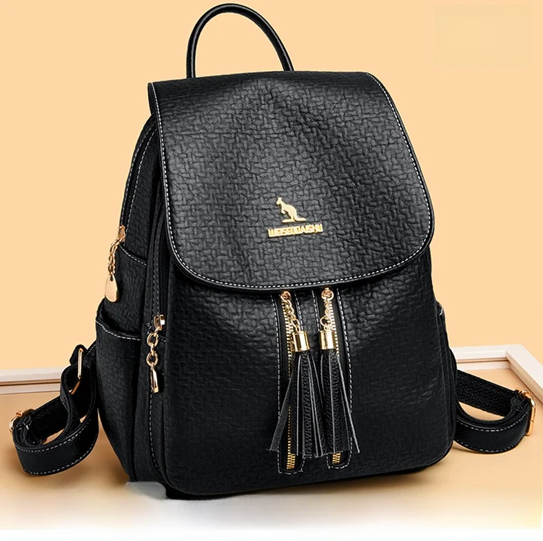 

Кожаная сумка на два плеча, женский повседневный дорожный рюкзак из мягкой воловьей кожи, вместительная универсальная сумка для отдыха и путешествий