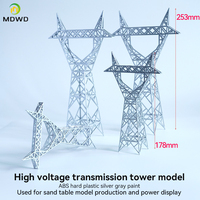 Sand Table Model High Voltage Tower Transmission Tower Cable Tower Model Plastic Barrel for Ho Train Layout