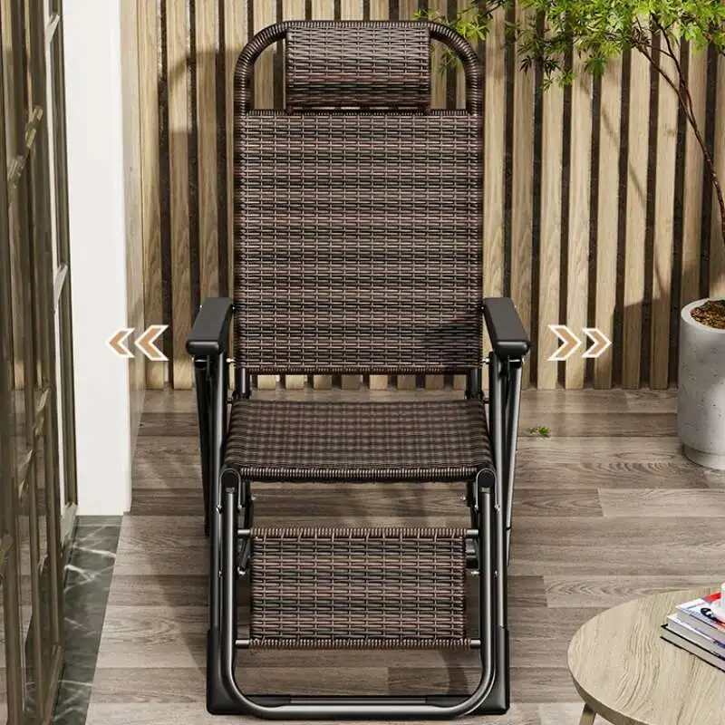 Relax Chaise longue pieghevole Balcone Ufficio Rilassamento Casa Chaise Lounge Rattan Rilassante Silla Plegable Terrazza Mobili QF50TY