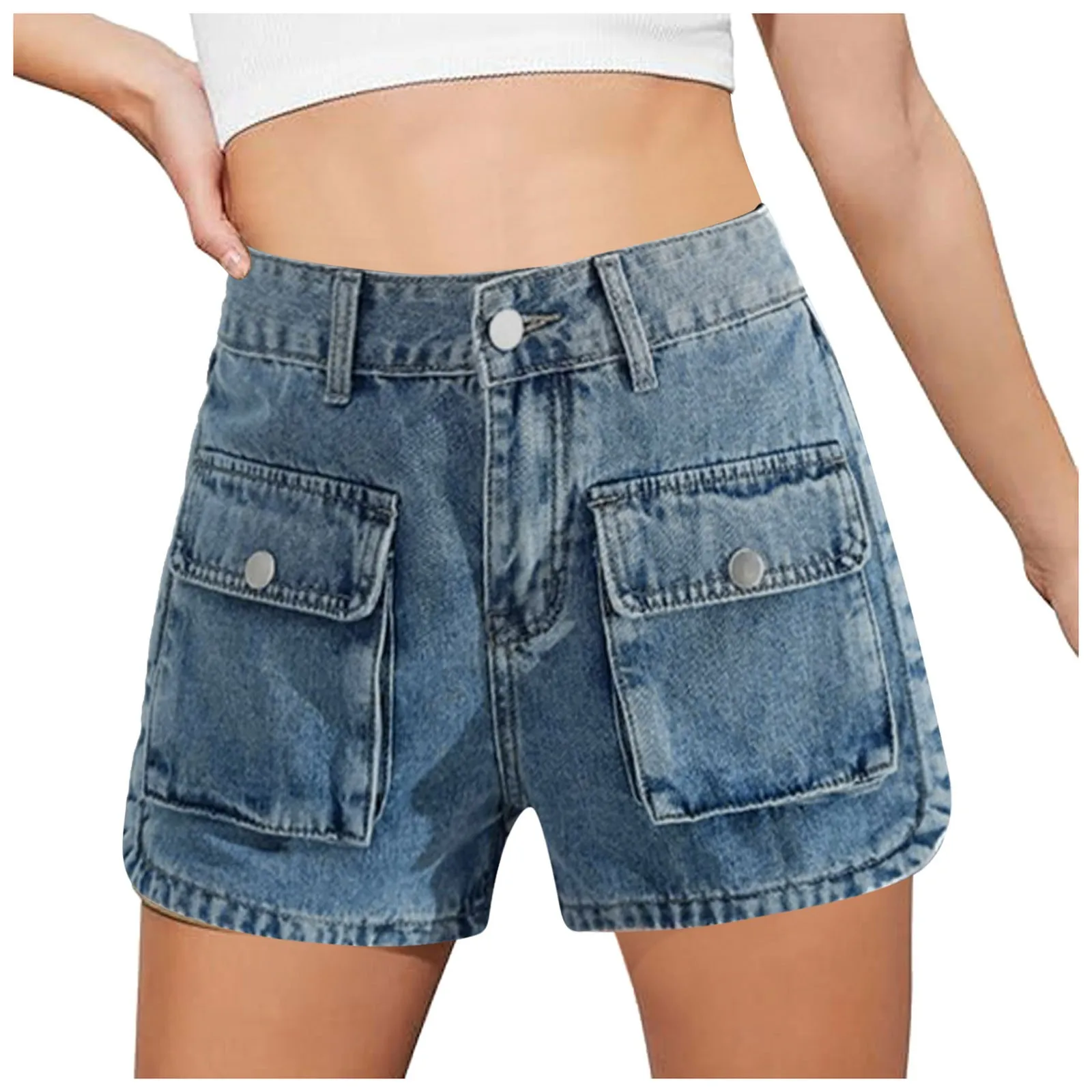 Vintage Cargo Shorts For Women Plus Size Fashionable Loose Fitting Casual Versatile Denim Shorts For Women Wedding Guest