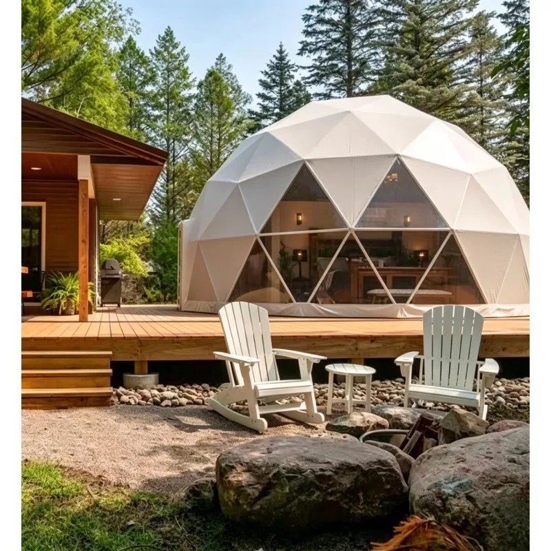Commercial Bubble Tent Room Inflatable Outdoor Clear Bubble Hotel Transparent Camping Dome House with Bathroom Starry Sky Room