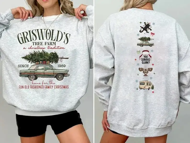 Grisworld 2 lados You Serious Clark sudadera película navideña Es una belleza Clark chándal todo fósforo manga larga nueva llegada