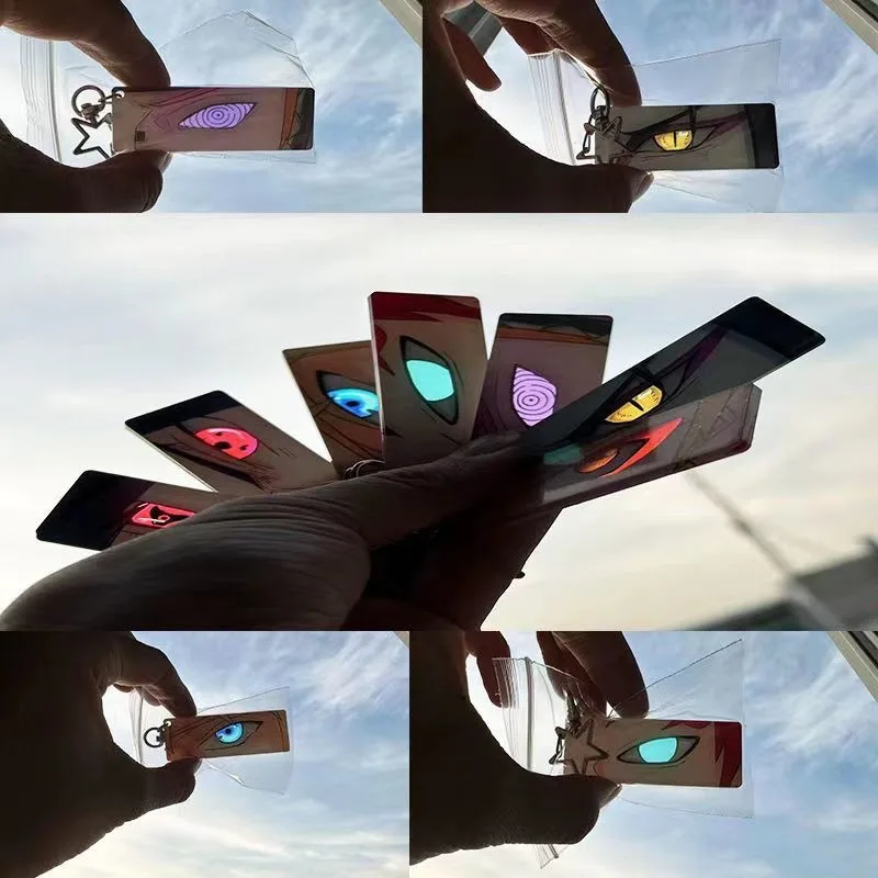 Original Naruto kreative Persönlichkeit leuchtende Augen Acryl Schlüsselanhänger Mode Tasche Dekoration Anhänger beliebte Check-in Requisiten