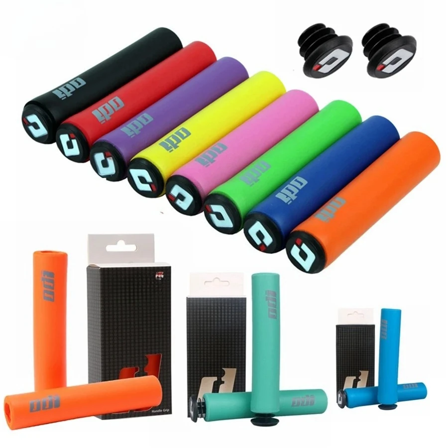 

Handlebar Grips Mountain Bicycle Folding Bike Cover Ultralight Anti Slip Silica Gel Foaming Including Plug Bicycle Parts