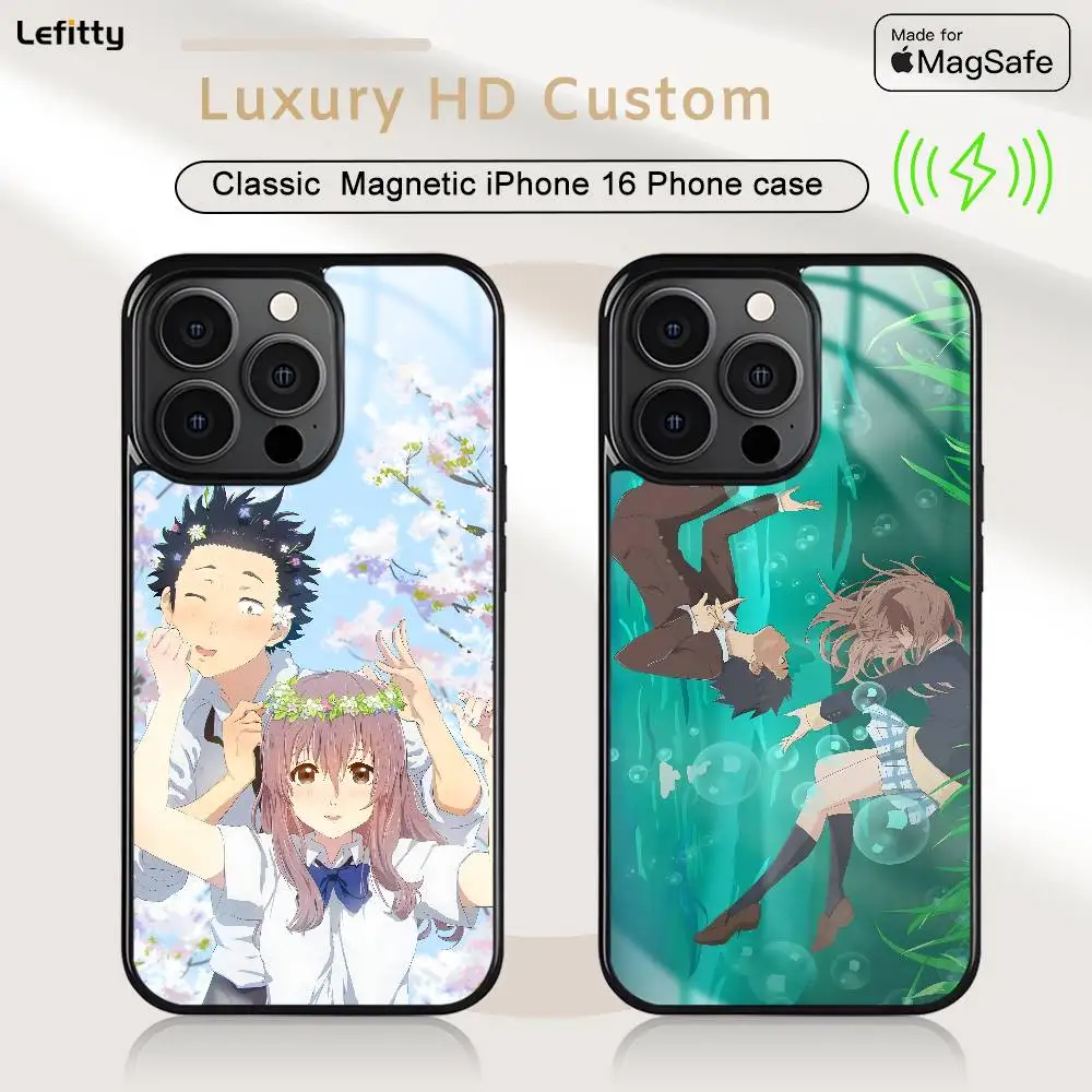 

Anime A S-Silent Voice Phone Case For iPhone 16 15 14 13 12 11 Pro Max Plus Mini Magnetic Magsafe Wireless Charging Cover