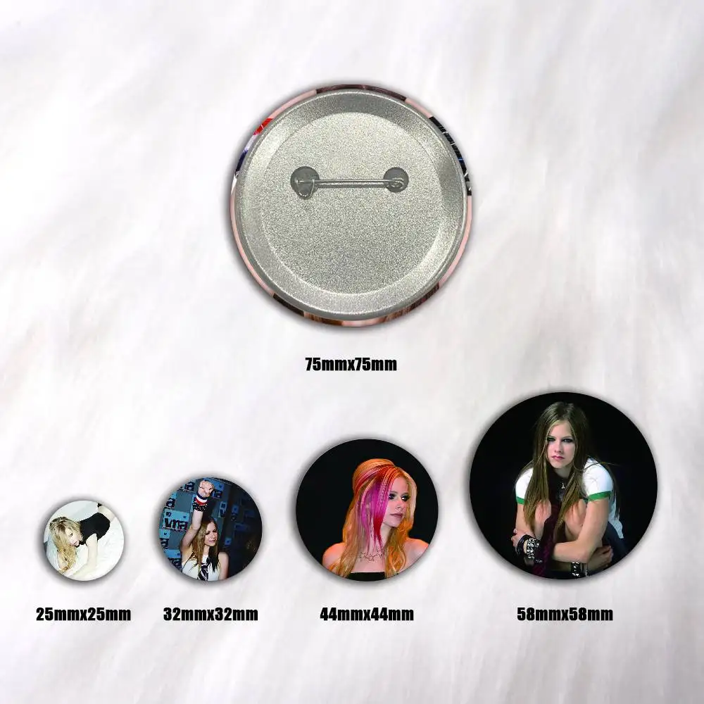 Star Singer Avril Creative Round Button Badges Pin Brooch Backpack Jewelry Gift