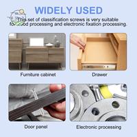 A32Z-800Pcs Stainless Steel Self Tapping Screw Assortment Kit Lock Nut Wood Thread Nail Screw Sets M2