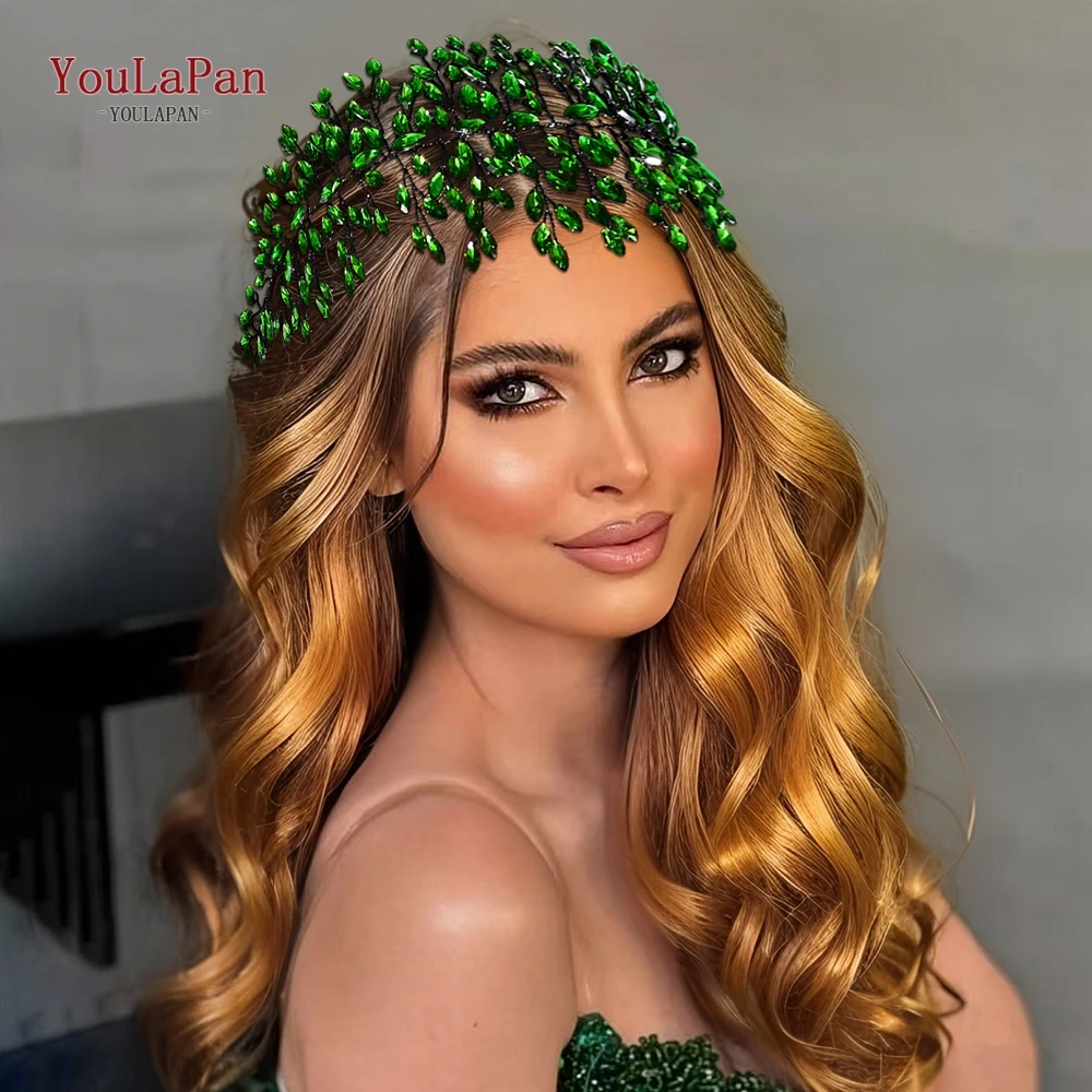 

TOPQUEEN Bridal Rhinestone Headwear Handmade Wedding Fashion Headband Banquet Party Hair Accessories Women Hair Ornament HP237