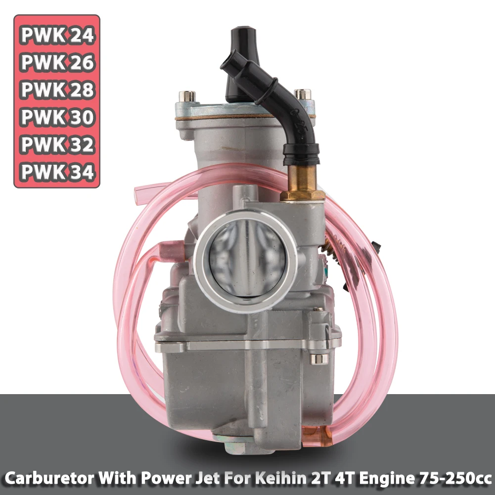 Carburetor With Power Jet For Keihin 2T 4T ATV Quad Go Kart 75-250cc Universal Motorcycle PWK 24 26 28 30 32 34mm Carburetor