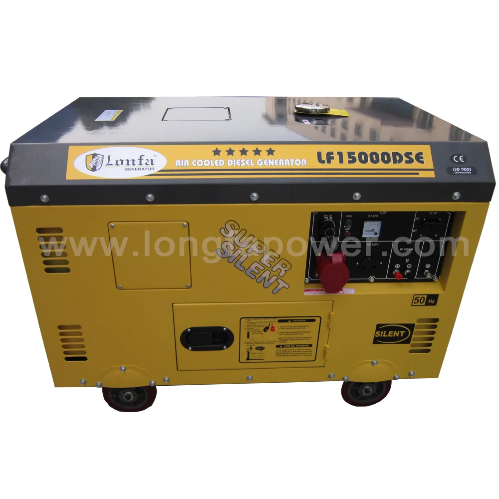 10KW 10KVA Super Silent Portable Dies el Generator Price With Two Cylinder 2x192F Air-Cooled 3 Phase 380V