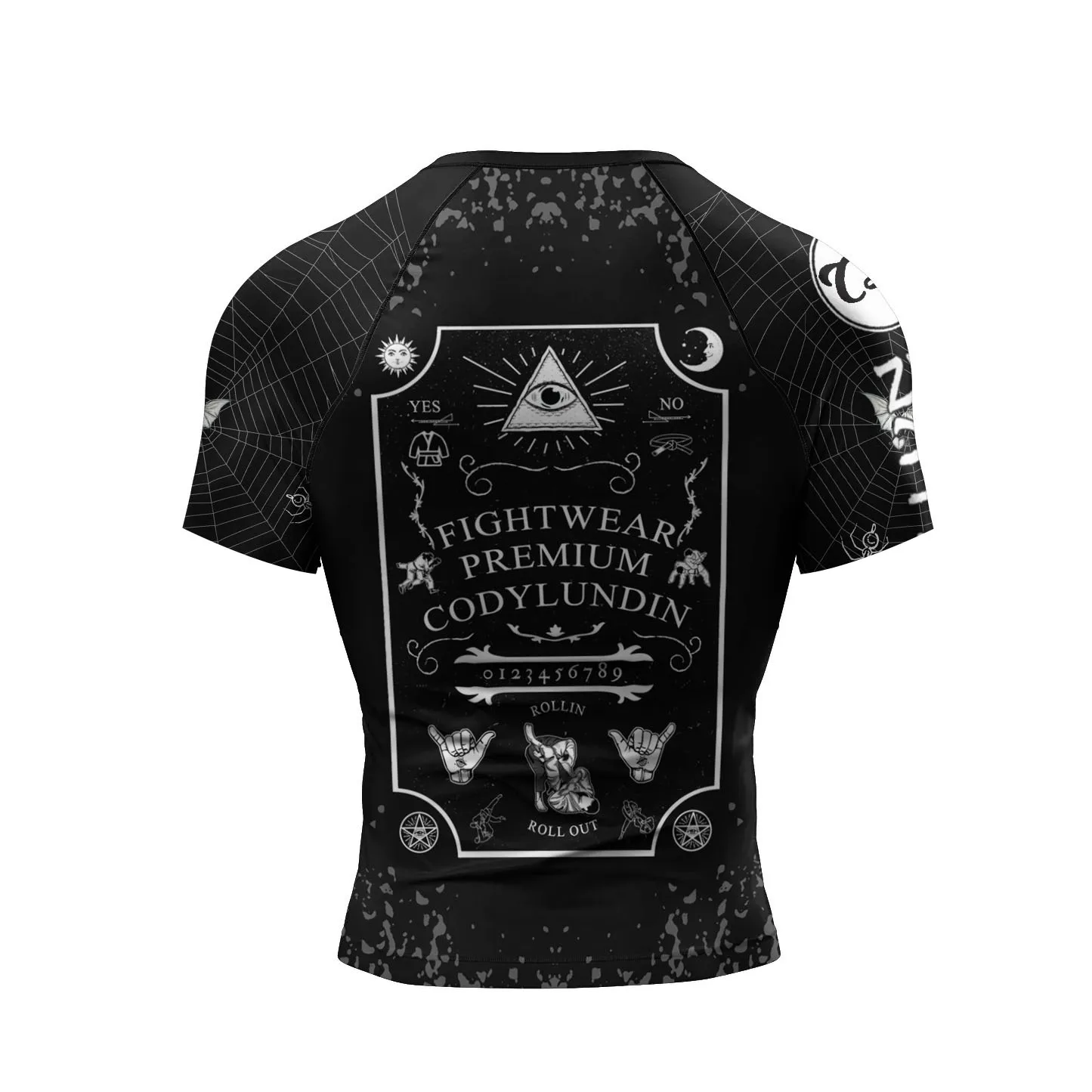 Różowa męska Jujutsu BJJ No Gi Rash Guard sublimacja męska do biegania na trening t-shirt 3D z krótkim rękawem