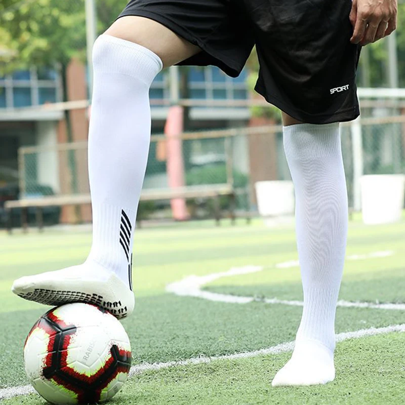 Long Football Socks Sports Men Women Soccer Socks Long Silicone Anti Slip Grip Items for Men