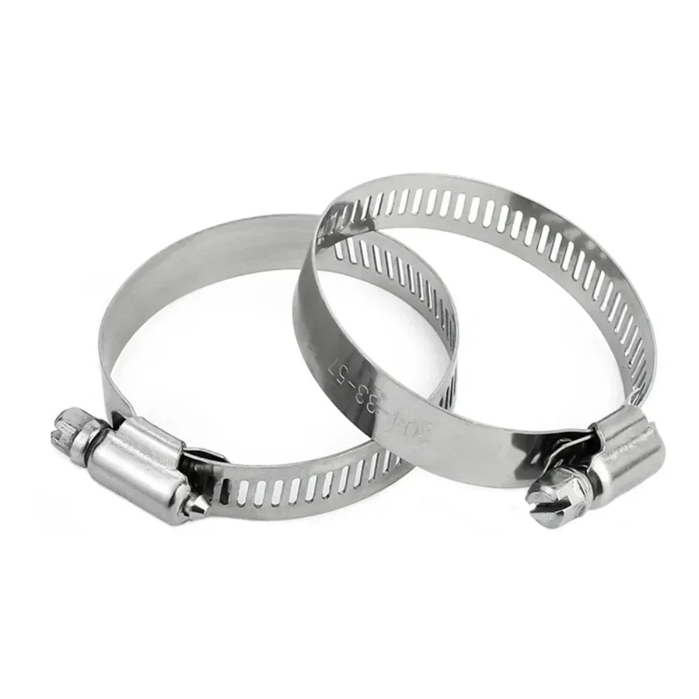 304 Stainless Steel Pipe 6-152mm Clamp Throat Clamp Throat Collar Gas Pipe Card Tube Clip Adjustable Throat Hoop