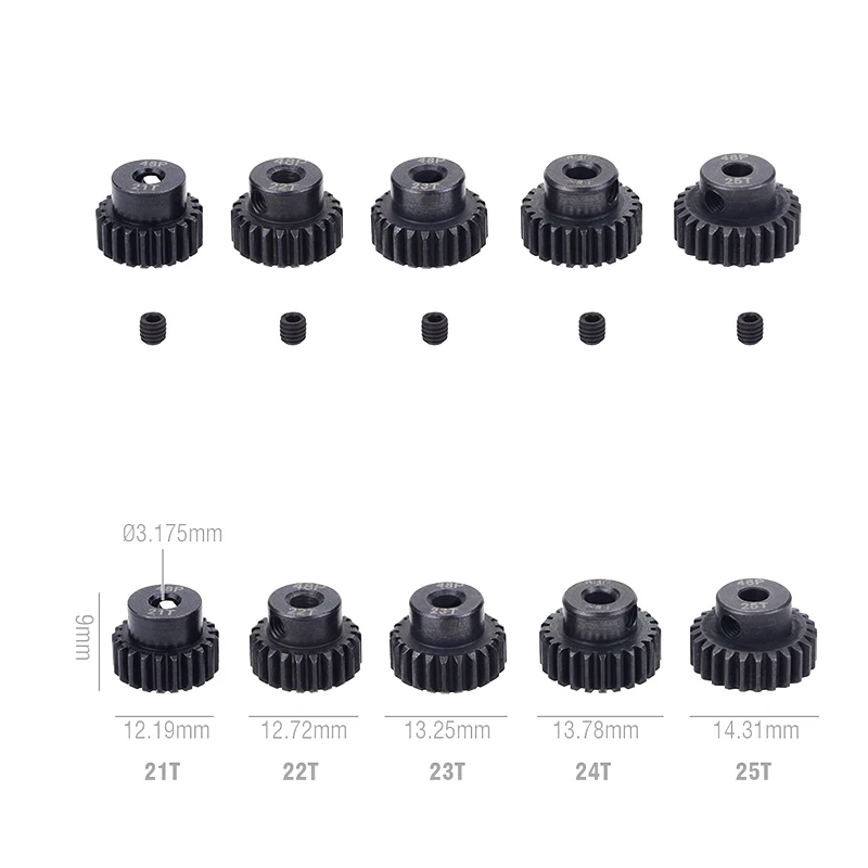 Pignon de moteur en alliage d'aluminium M0.6 3.175mm 13T 15T 17T 18T 20T 22T 24T 28T 30T 33T pour modèle RC 1/10 26 Pignon de moteur en alliage d'aluminium M0.6 3.175mm 13T 15T 17T 18T 20T 22T 24T 28T 30T 33T pour modèle RC 1/10 26