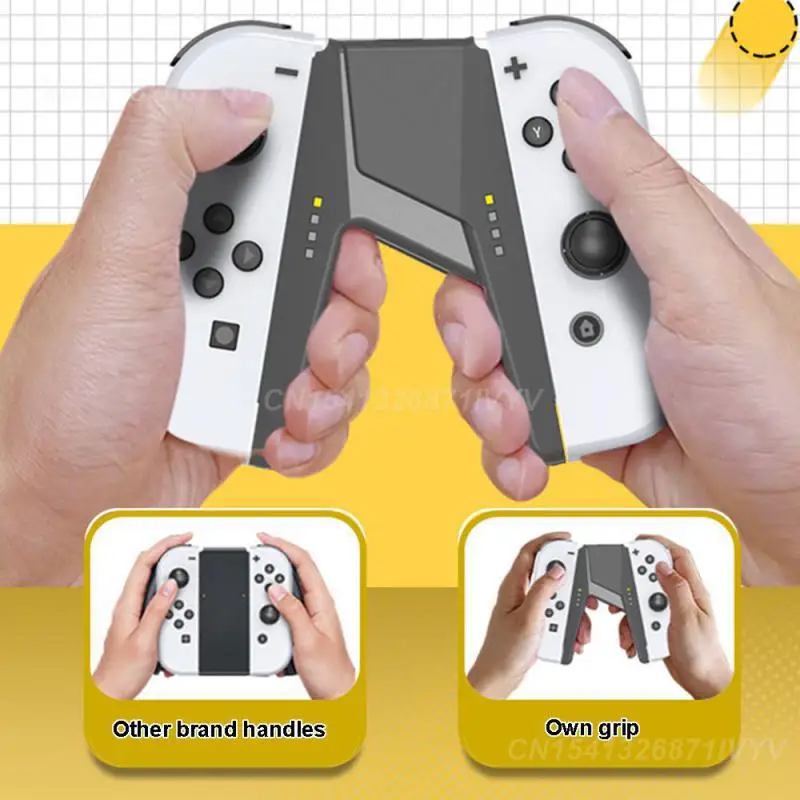 Switch Oled Joycon Controller Versatile Charging Grip Sleek Improved Grip For Better Control Usb Charger Game Grip