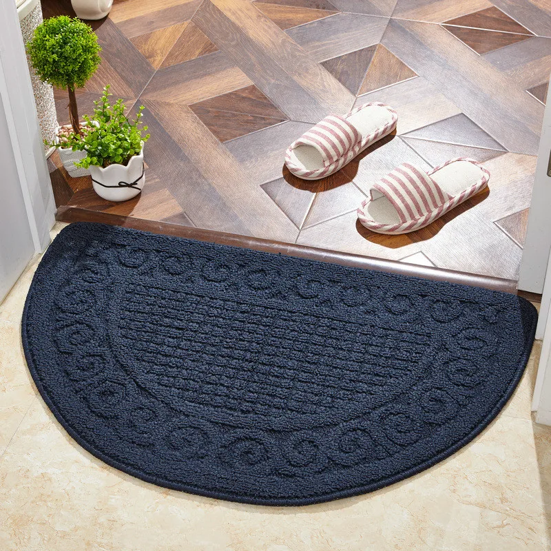 Einfarbig Retro Semi-rund Staub Entfernung Tür Matte Hause Haushalt Bad Nicht-slip Boden Teppich – Detail 10