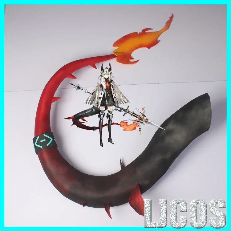 Reed The Flame Shadow Horns Tail Arknights Headwear Cosplay Replica Prop Decoration Character Accessories