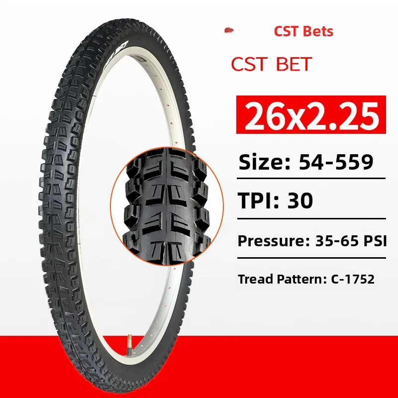 

CST Chengxin 26-дюймовая шина для горного велосипеда 26X2,25/2,40/2,35 Легкая внедорожная шина с большим цветком для велосипеда, аксессуары для внешних шин