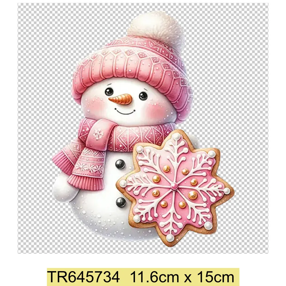 ملصق ضغط حراري مطبوع على ثلج الكريسماس ، مكواة على بقع ، ملصقات فينيل قابلة للغسل لنقل الحرارة للأطفال ملابس وقبعة فستان #4