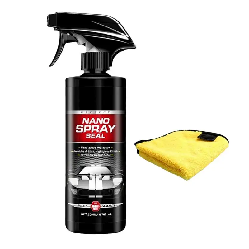 Coating Agent Spray 200ml Nano Car Ceramic Spray Fast-Acting Car Gloss Refresher Multi-functional Car Cleaning Shine Spray With