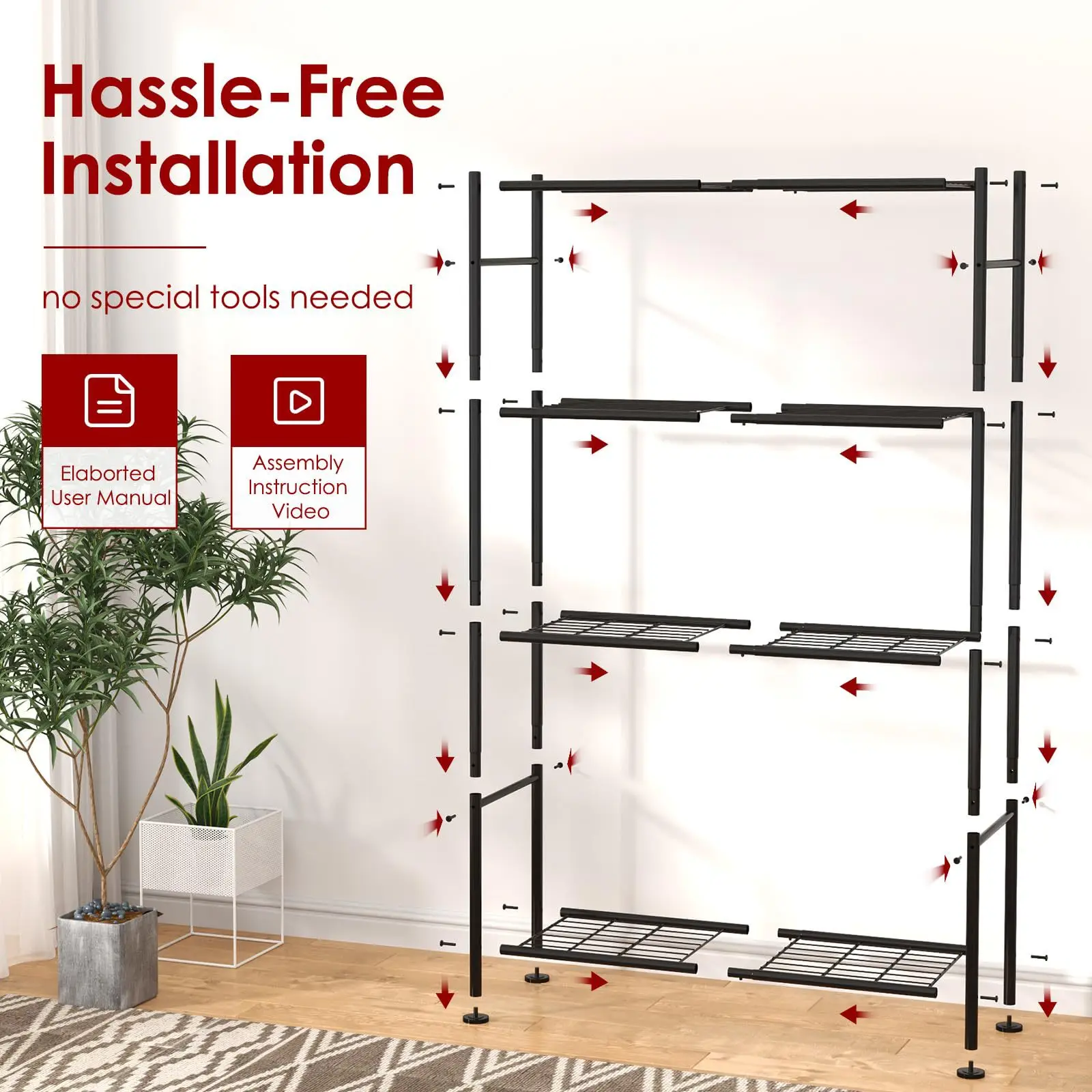 Multi-layer rack, kitchen, microwave oven, oven, household goods, seasoning, layered rack, storage rack, thickened and widened