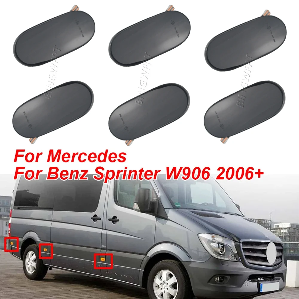 6PCS For Mercedes Benz Sprinter W906 2006-2018 LED Amber Lamp Side Marker Light For VW Crafter 2006-2017 Car Accessories