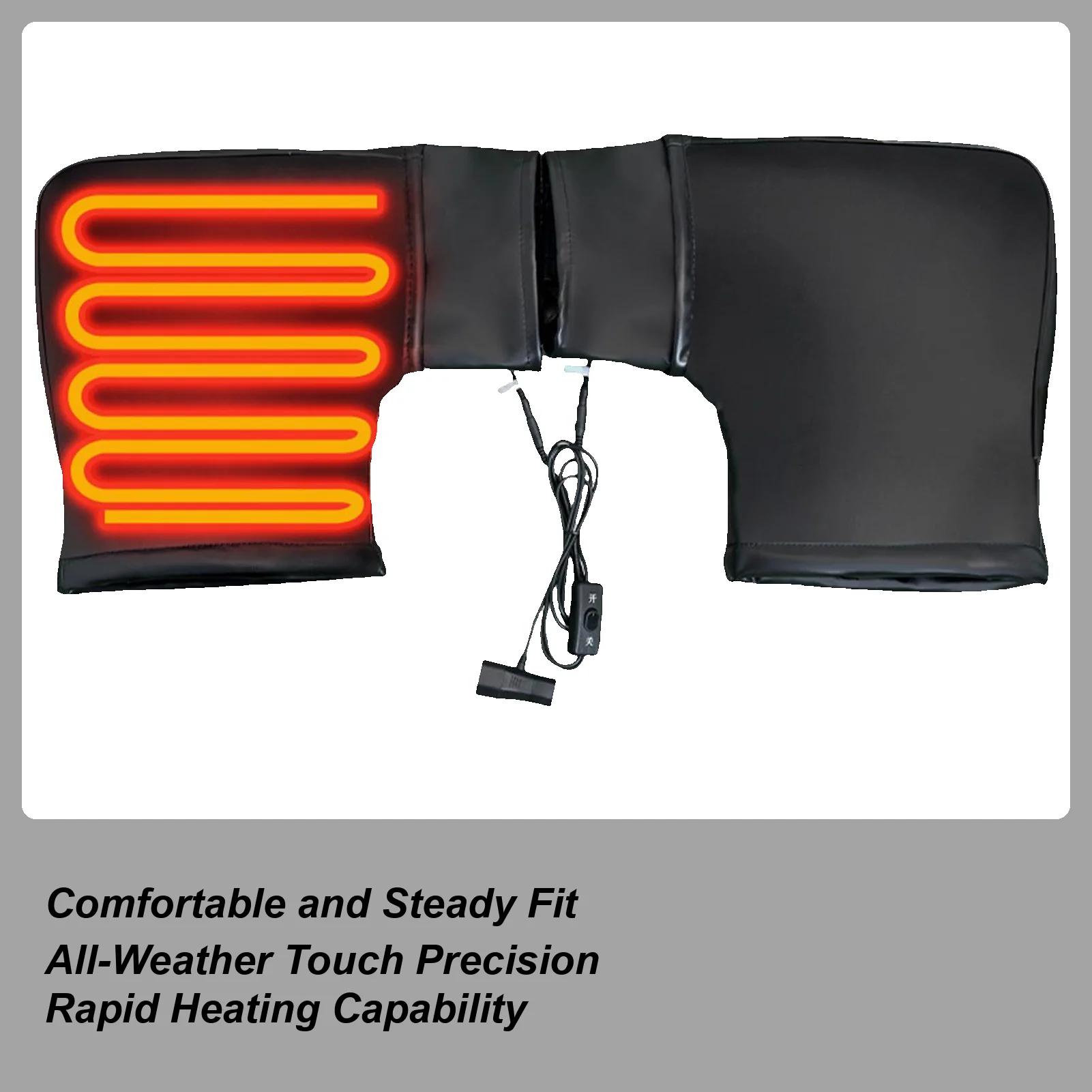 

Мотоциклетные перчатки с подогревом на руль, ветрозащитные велосипедные теплые варежки, перчатки с ручкой для мотоцикла, скутеров, квадроциклов, снегоходов