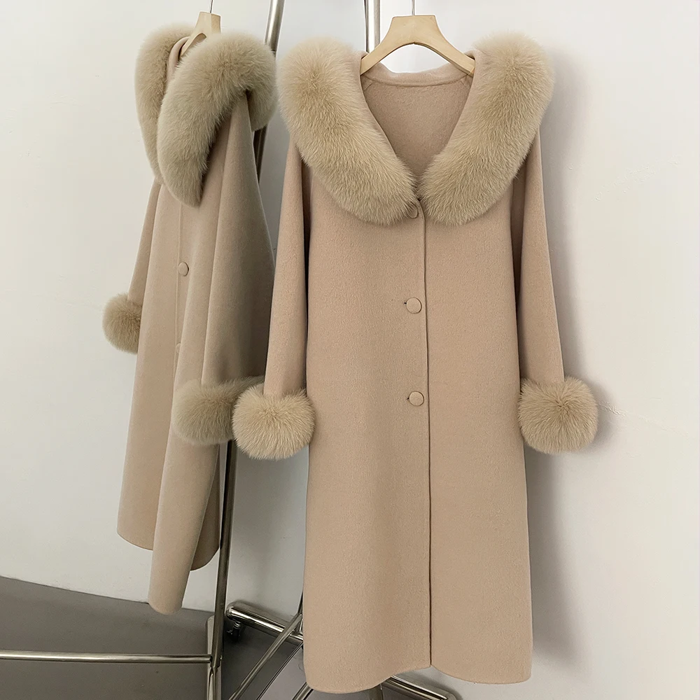 

Зимнее пальто женское в Корейском стиле, новинка в пальто и куртках, модная зимняя женская роскошная куртка 2025 года с меховой верхней одеждой