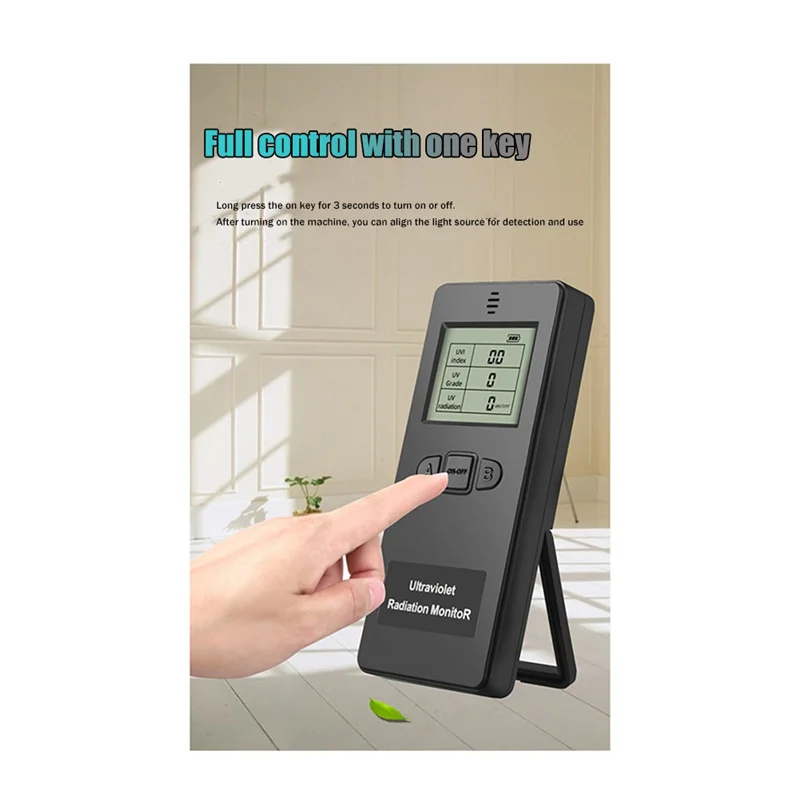 Black Radiation Monitor Digital UV Detector For Home Office Outdoor Inspection Black